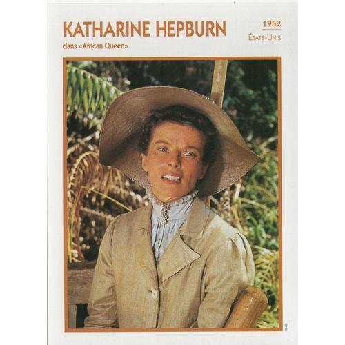 Fiche Portrait De Star Katharine Hepburn on Productcaster.