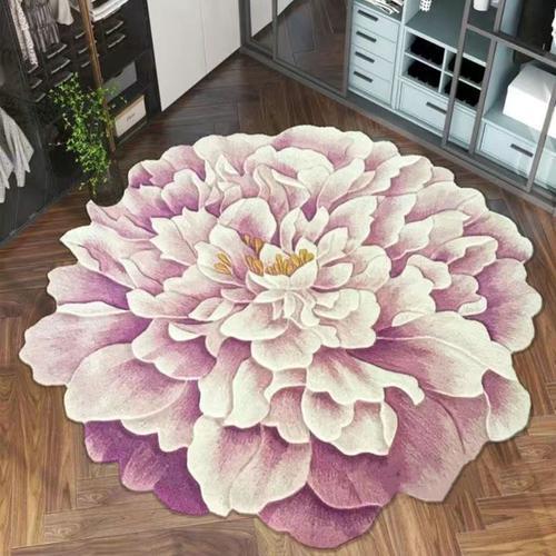 Tapis Nordique En Forme De Fleur Pour Salon,Tapis Ronds De Grande S... on Productcaster.