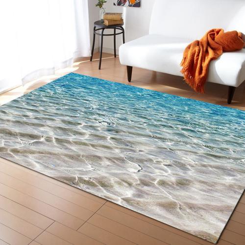 Tapis Imprimé Vague De Mer,Tapis De Maison,Salon,Chambre À Coucher,... on Productcaster.