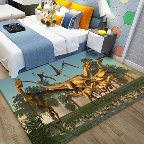 Tapis Imprimé Dinosaure 3d Pour Chambre D'enfant,Anti-Ald,Polymère ... on Productcaster.