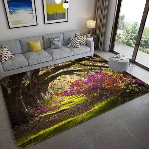 Tapis 3d De Paysage Naturel Pour Salon,Forêt Verte,Cascade,Chambre ... on Productcaster.