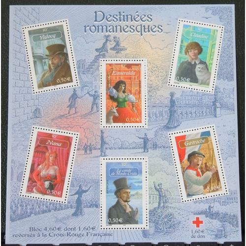 Bloc Timbres "Destinées Romanesques" Année 2003 on Productcaster.