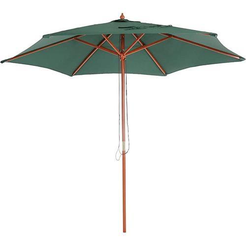 Parasol De Jardin Ø 3m Polyester/Bois Vert Olive 04_0003824 on Productcaster.