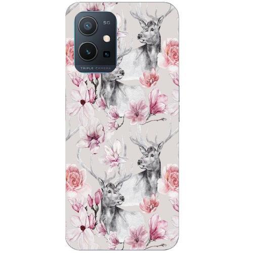 Coque Vivo Y55 Et Y75 Renne Fleur Rose on Productcaster.