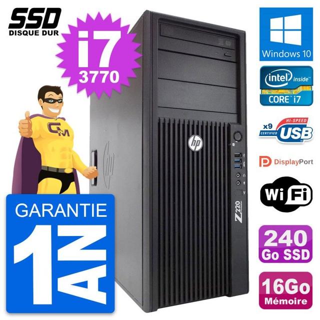 PC Tour HP WorkStation Z220 Intel i7-3770 RAM 16Go SSD 240Go Window... (Reconditionné) on Productcaster.