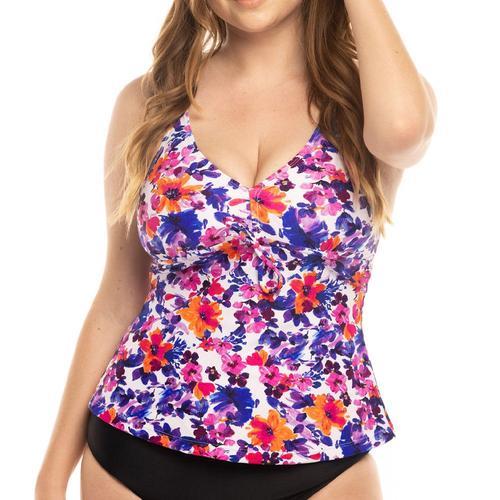 Maillot De Bain Tankini Mauve/Fleurs Femme Sun Project 2587 on Productcaster.