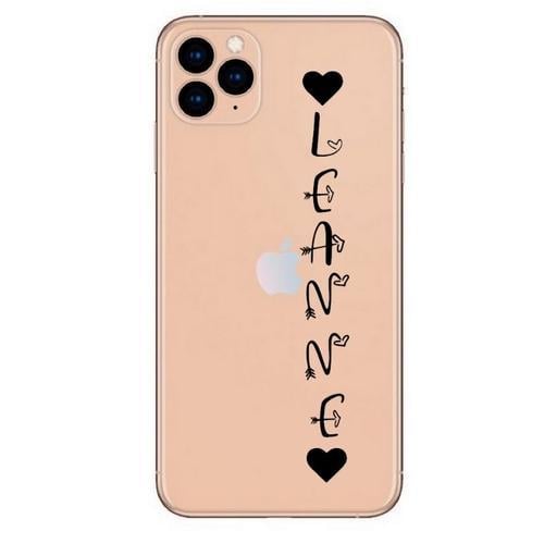 Coque Iphone 11 Prenom Police 20 Noir Et Coeur on Productcaster.