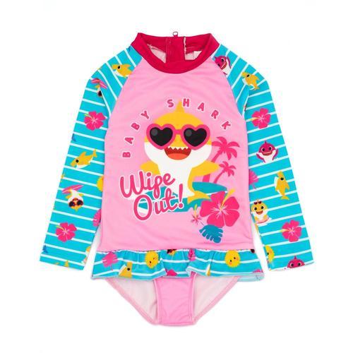 Baby Shark - Maillot De Bain 1 Pièce Wipe Out! - Fille on Productcaster.