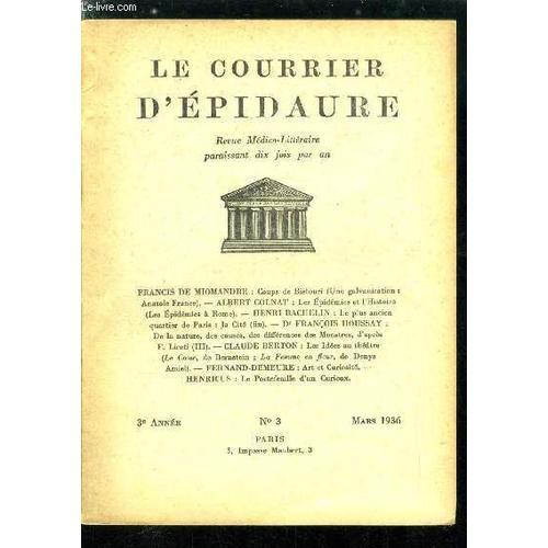 Le Courrier D Épidaure N° 3 - Coups De Bistouri (Une Galvanisation ... on Productcaster.