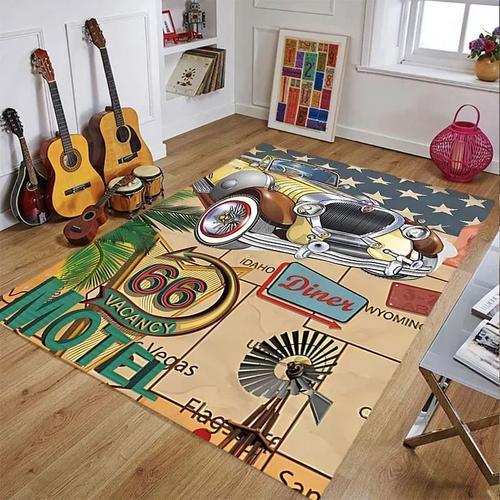 Tapis Historique Route 66 Pour La Maison,Mère De La Route,Zone Lea ... on Productcaster.