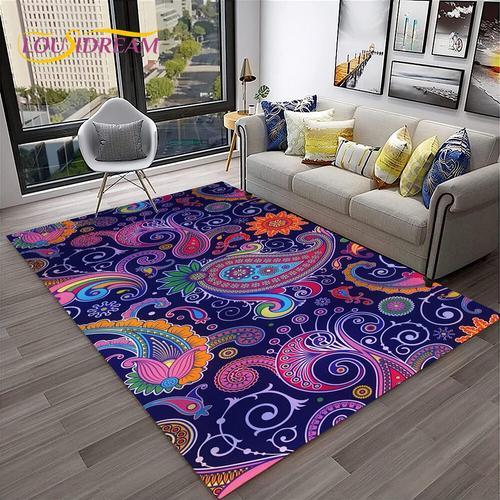 Tapis De Fleurs Géométriques Mandala Bohème,Lea Pour La Maison,Le S... on Productcaster.