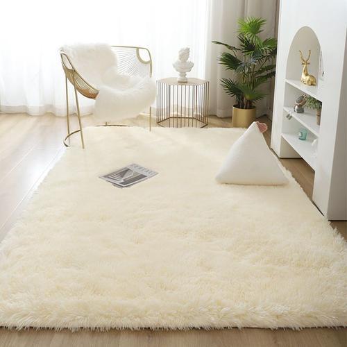 Optique Tapis Soyeux Pour Salon,Salon,Shaggy,Tapis En Polymères De ... on Productcaster.