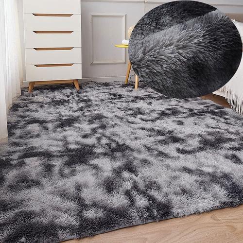 Shag Zone Lea Pour Salon,Tapis En Peluche Noir,Tapis De Chambre À C... on Productcaster.