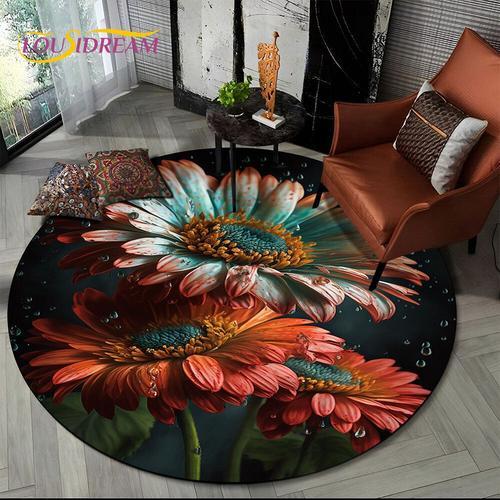 Tapis De Luxe En Forme De Fleur De Soleil 3d,Rose Nordique,Destroy ... on Productcaster.