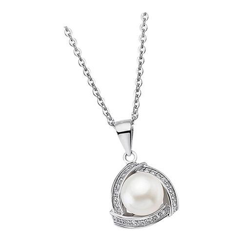 Collier De Perles Lotus Silver Lp1928-1/1 Perle De Zircone Argent 9... on Productcaster.