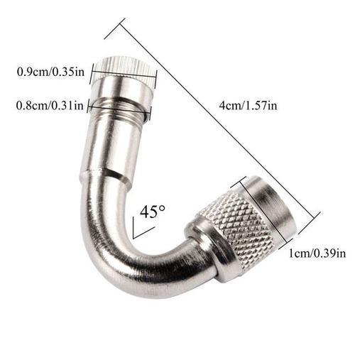 45 Degree Pneu Oblique En Cuivre Nickelé, Adaptateur D'extension D... on Productcaster.