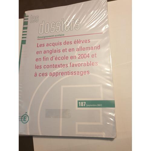 Les Acquis Des Élèves En Anglais Et En Allemand En Fin D'école En 2... on Productcaster.