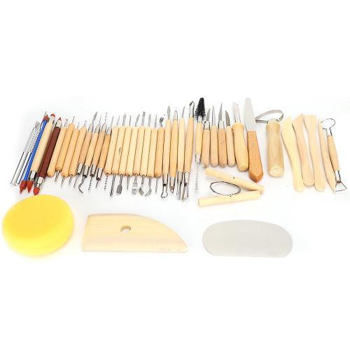 42Pcs Pottery Tools Clay Sculpting Tool Set Wooden Stainless Steel ... on Productcaster.