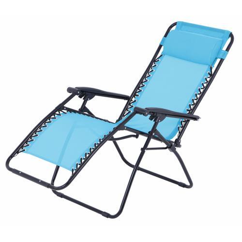 Fauteuil Relax Multi Positions Bleu - Structure Pliable - O'colors on Productcaster.