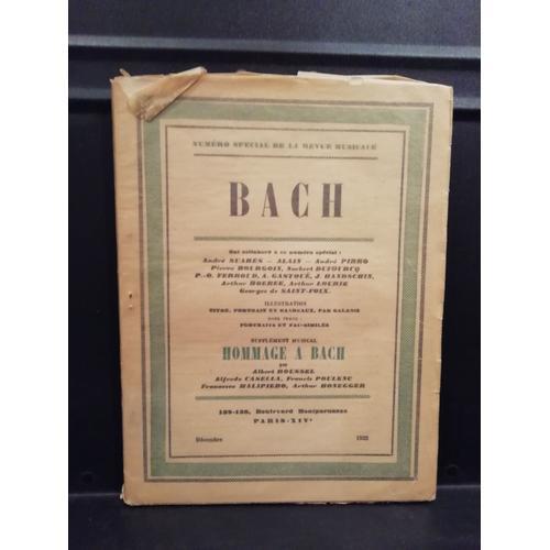 Numéro Spécial De La Revue Musicale Consacré À Bach, Décembre 1932 on Productcaster.