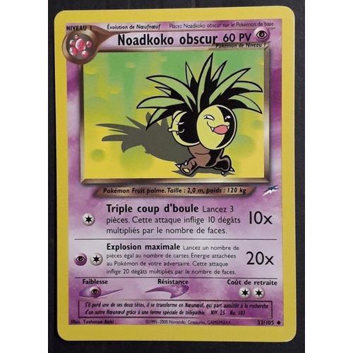 Carte Pokémon Noadkoko Obscur 33/105 - Neo Destiny Wizards (Vf) on Productcaster.