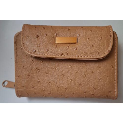 Porte monnaie, porte feuille, porte carte - Simili cuir - Beige on Productcaster.