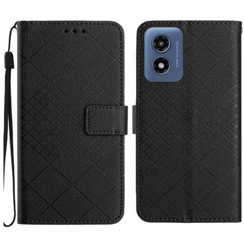 Flip Étui Pour Motorola Moto E14 Portefeuille En Cuir Pu Avec Sangl... on Productcaster.