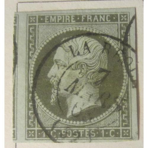 Timbre France 1860 Yvert Et Tellier N°11 Napoléon Iii Non Lauré 1c ... on Productcaster.