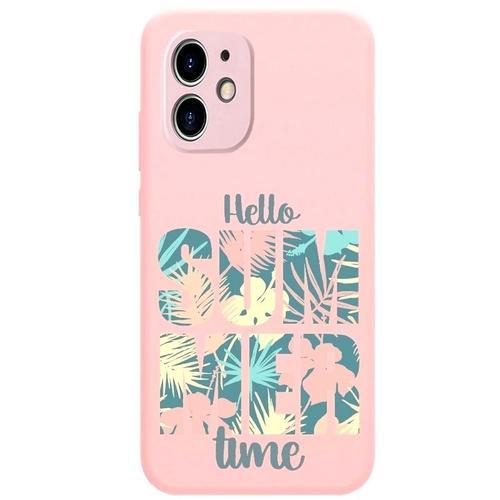 Coque Rose Iphone 12 Hello Summer Time on Productcaster.