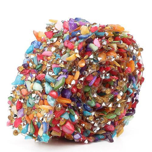 1m DIY Shiny Colorful Stone Trim Ribbon Decoration Accessory Crafts... on Productcaster.