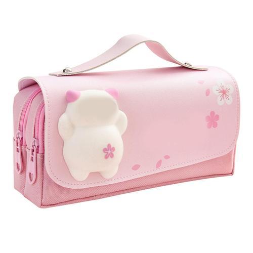 Pencil Case Double Layer Large Capacity Pen Pouch Portable Cute Sch... on Productcaster.