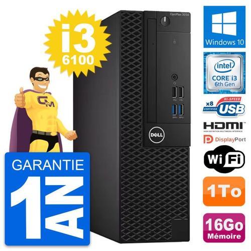 PC Dell OptiPlex 3050 SFF Intel i3-6100 RAM 16Go Disque 1To HDMI Wi... (Reconditionné) on Productcaster.