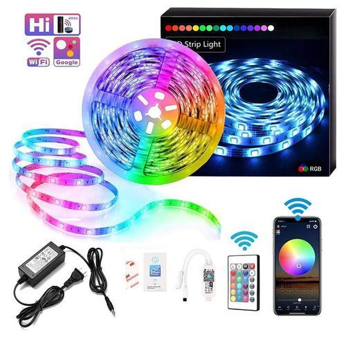 Bande Led Rgb , 5m, 300 Led? Contrôlé Par Avec Contrôleur Wifi 24 T... on Productcaster.