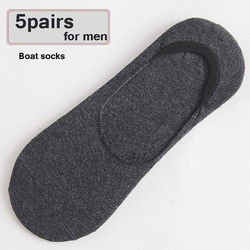 Chaussettes Courtes Respirantes En Fiber De Bambou Pour Homme,5 Pai... on Productcaster.