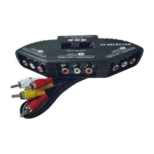 3-Way Audio Video Av Switch Selector Box Splitter Switch W/ Cable F... on Productcaster.