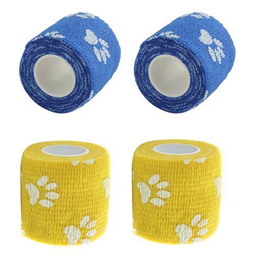 Lot De 4 Rouleaux De Gaze Pour Chien Et Chat, Bande Adhésive, Impre... on Productcaster.