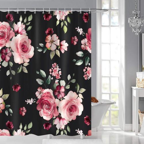 Rideau de Douche Fleur de Pivoine Rose 180 x 180 cm Rideau Douche T... on Productcaster.