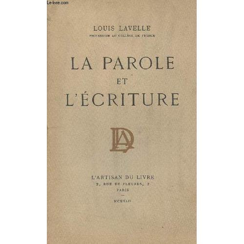 La Parole Et L Écriture on Productcaster.