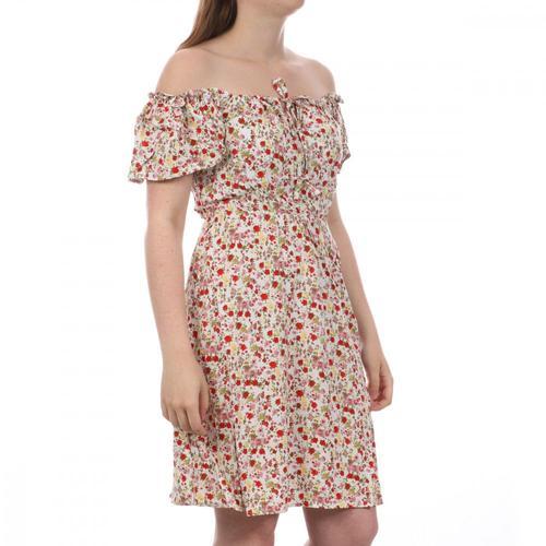 Robe Blanche À Fleurs Femme Vero Moda Easy on Productcaster.