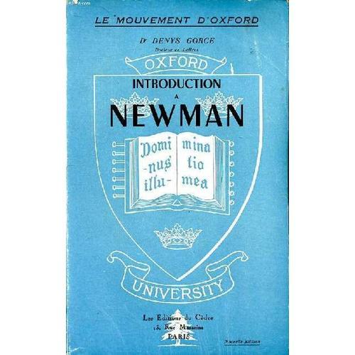 Introduction À Newman Collection Le Mouvement D Oxford Nouvelle Édi... on Productcaster.