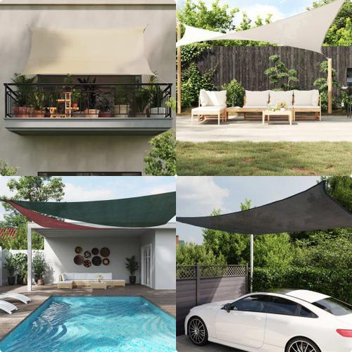 Vidaxl Voile D'ombrage 160 G/M² Rectangulaire Gris Clair 3,5x4,5m P... on Productcaster.