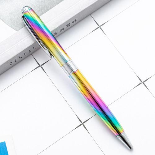 Stylo À Bille Rotatif En Métal,Couleur Arc-En-Ciel,1.0mm,1 Pièce,No... on Productcaster.