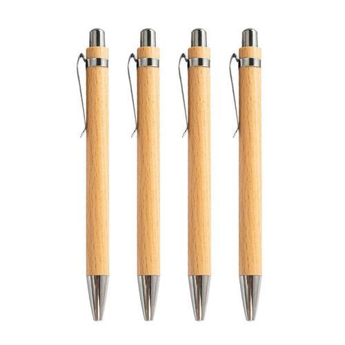 Stylo À Bille En Bois De Bambou,8 Pièces,Pointe À Balle De 1.0mm,En... on Productcaster.