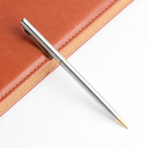 Stylo À Bille En Métal,2 Pièces,Pour L'école Et Le Bureau,En Acier ... on Productcaster.