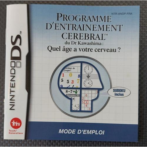 Programme D'entrainement Cerebral Du Dr Kawashima - Notice Officiel... on Productcaster.