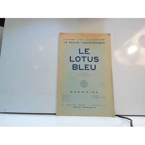 Le Lotus Bleu La Revue Théosophique N°7-8 Juil-Aout 1951 on Productcaster.