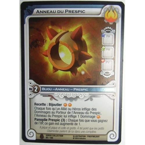 Anneau Du Prespic Dofus Collection 85/100 Holo on Productcaster.