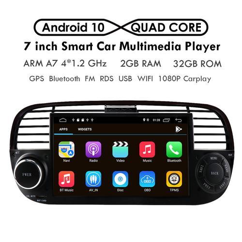 Autoradio GPS Stereo RoverOne pour Fiat 500 2007 - 2015 / Noir Andr... on Productcaster.