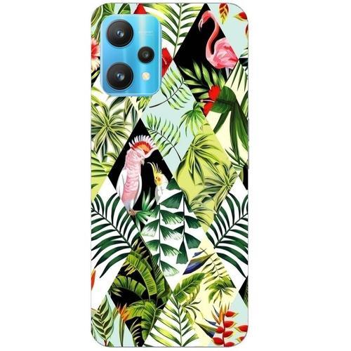 Coque Realme 9 5g Perroquet Patchwork Flamant Tropical on Productcaster.