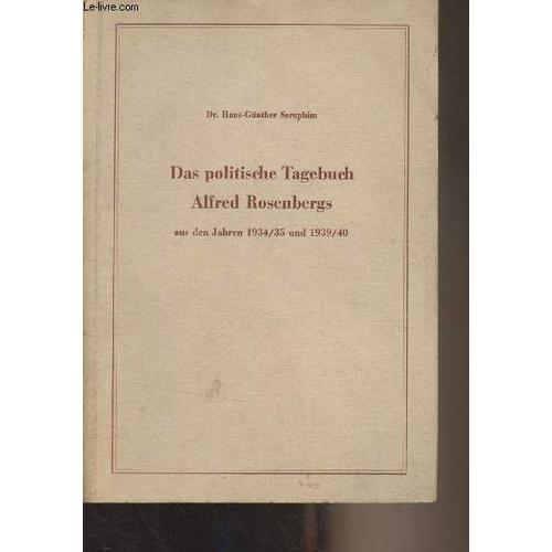 Das Politische Tagebuch Alfred Rosenbergs (Aus Den Jahren 1934/35 U... on Productcaster.